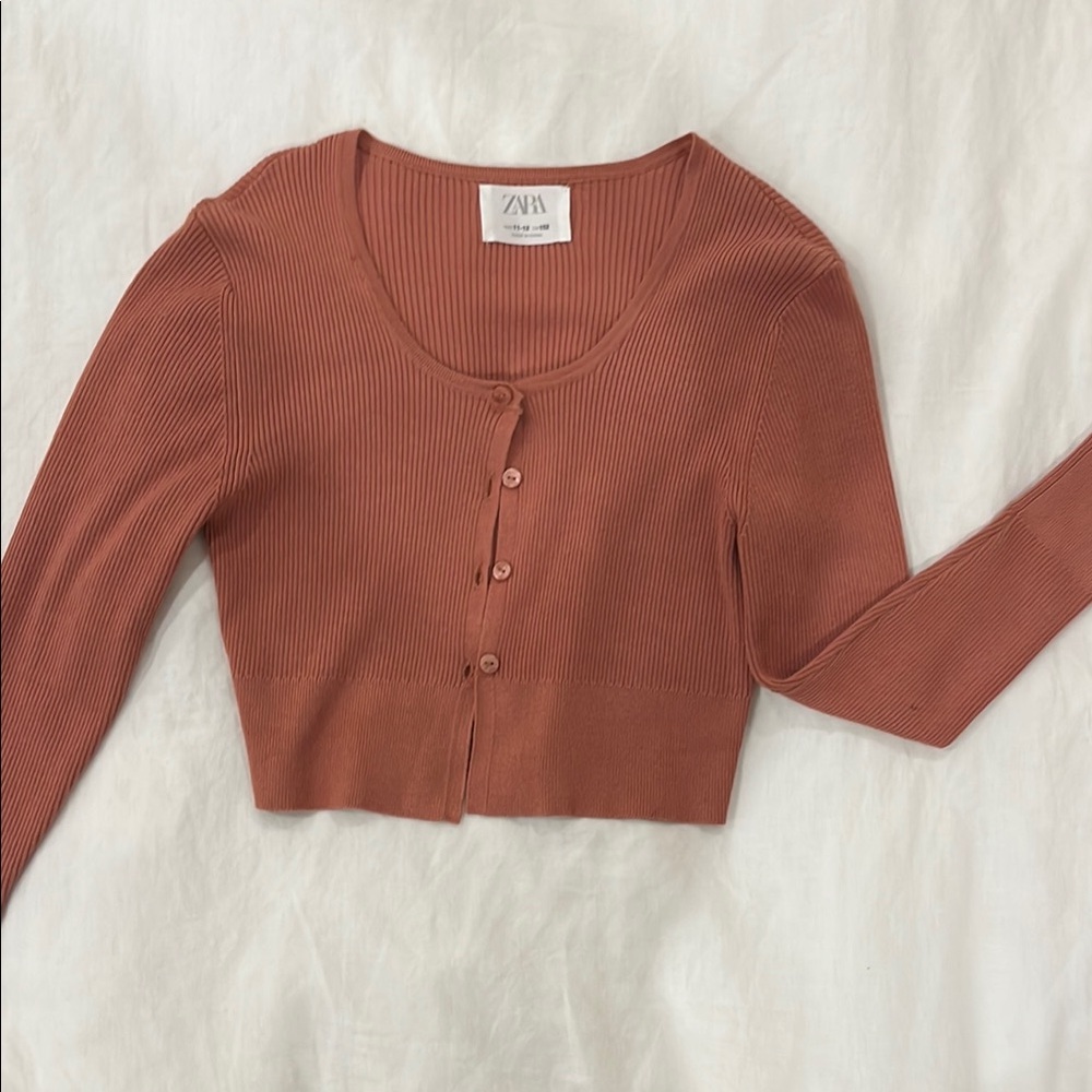 Zara Girl’s Coral Cardigan Top